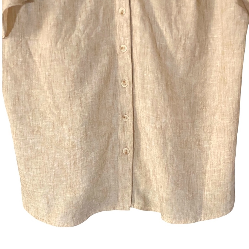 Adrianna Papell Boho Crochet Lace Yoke Top S Flutter Sleeve Cottagecore Ruffle - Picture 4 of 10